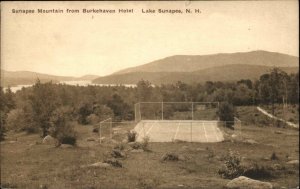 Lake Sunapee New Hampshire NH Burkehaven Hotel Tennis Courts Vintage Postcard