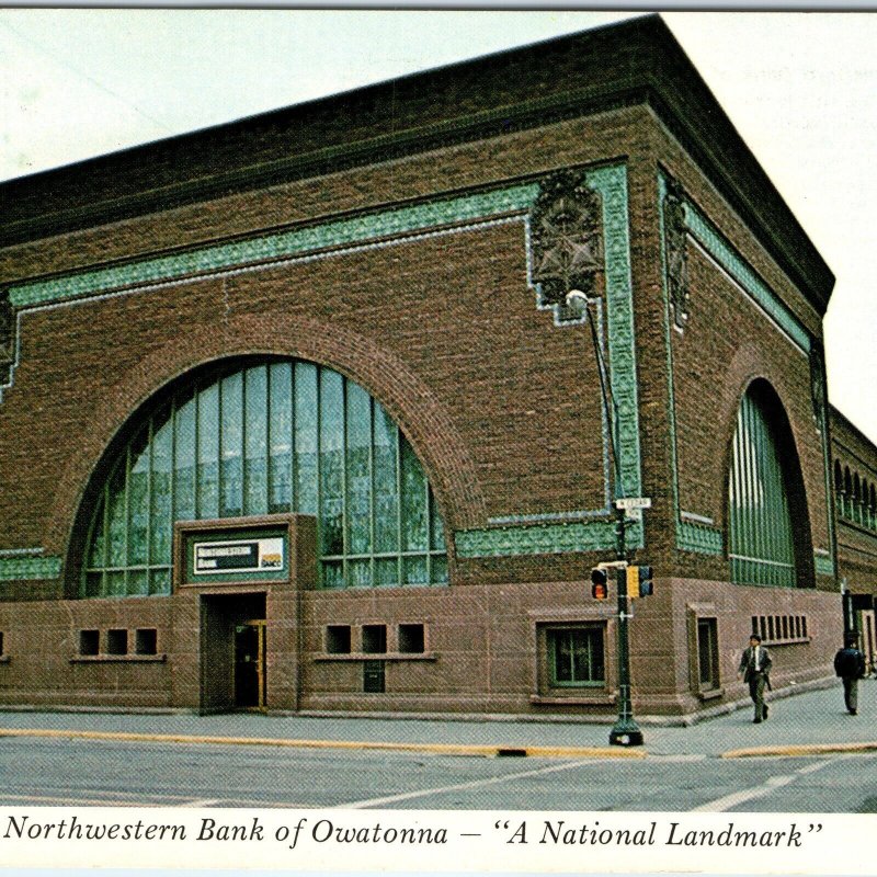 c1980s Owatonna, MN Northwestern Bank Roadside Louis Sullivan Architect 4x6 M14