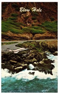 The Blow Hole natural sea geyser on Oahus windward coast Hawaii Postcard