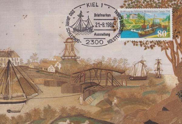 Schleswig Holsteinischer Canal German Germany First Day Cover Stamp Postcard