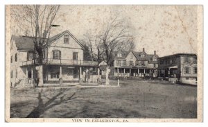 Early 1900s View in Fallsington, PA Bucks County Postcard *5N(3)33