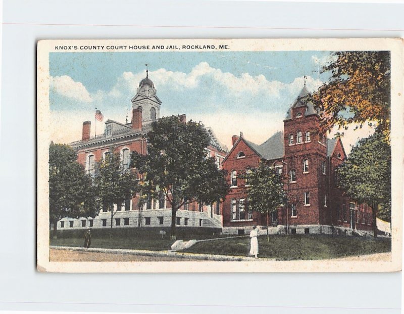 Q-48373 Knox's County Court House And Jail Rockland Maine