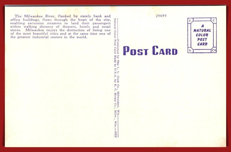 Wisconsin, Milwaukee - Downtown View - [WI-272]