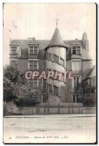 Old Postcard Poitiers House the XVI century