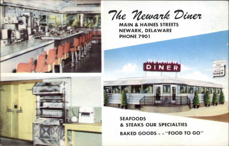 Newark DE Diner Multi View Postcard