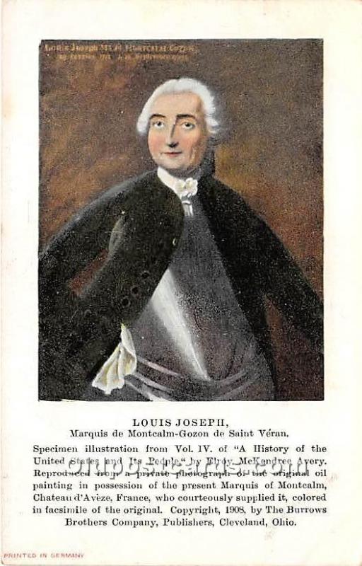 Louis Joseph Vol IV of A History of the United States and Its Peope Unused 