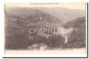 Vallee de la Loue Old Postcard Lods Road Mouthier Haute Pierre Lods