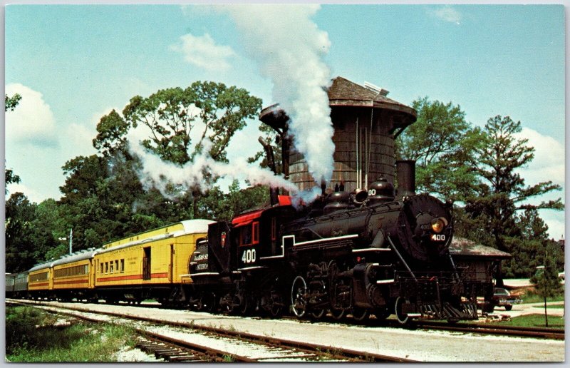 Texas State Railroad's Locomotive # 400 Mikado 282 Built By Baldwin Postcard