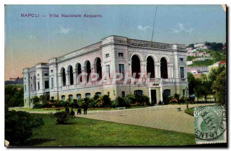 Postcard Old Napoli Villa Nazionale Acquario