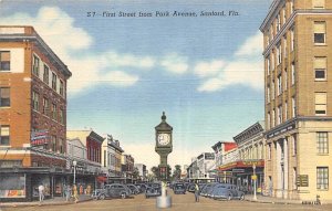 First Street from Park Avenue - Sanford, Florida FL  