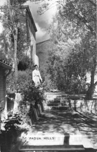 Claremont California~Padua Hills Theatre~Young Man on Sidwalk~c1950s RPPC