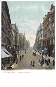 Corporation Street Birmingham England UK 1910c postcard