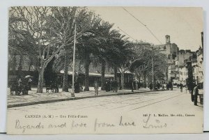 France CANNES (A.-M) - Rue Felix-Faure Street Scene 1905 Postcard L14