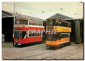 Postcard A Modern szene in the depot yard