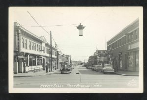 RPPC PORT ANGELES WASHINGTON DOWNTOWN STREET SCENE REAL PHOTO POSTCARD