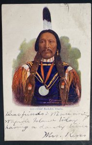 1900s USA Picture Postcard Cover Native American Indian Chief Buckskin Charlie