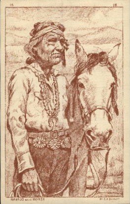 Navajo and Horse Indian Unused 