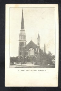 FARGO NORTH DAKOTA ST. MARY'S CATHEDRAL CHURCH VINTAGE POSTCARD ND