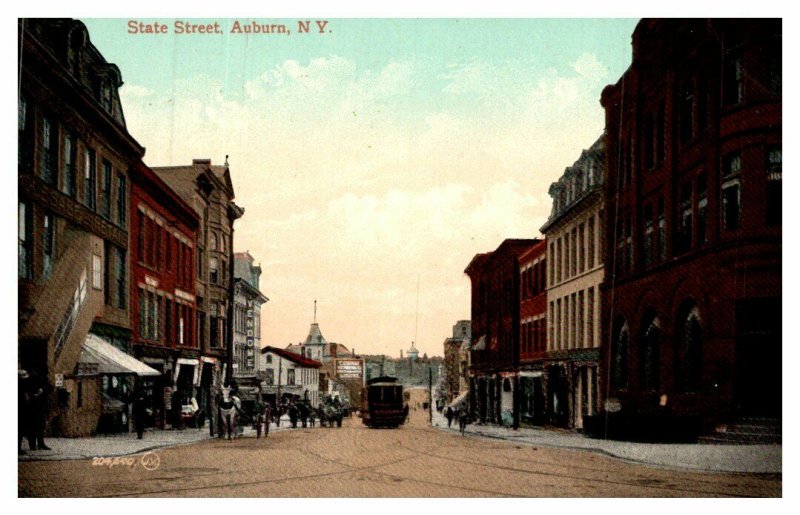 New York Auburn ,State  street , Trolley