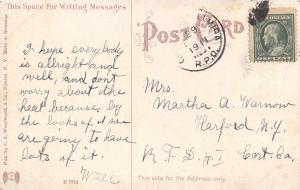 COL JOHN HENDY OLD CABIN-ELMIRA NY-C S WOOLWORTH PUBL POSTCARD 1911 RPO PSTMK