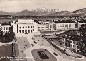 Switzerland Geneve Le Palais des Nations et le Mont-Blanc