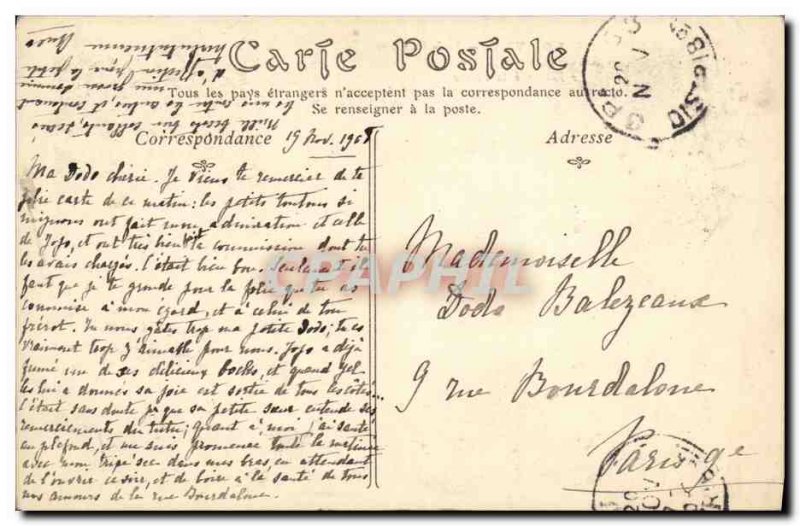 Old Postcard From Paris Museum Louver Ecole Francaise