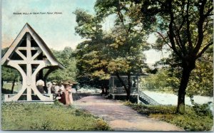 1910 Natural Well at Rock Point Park Ellwood City Pennsylvania Postcard