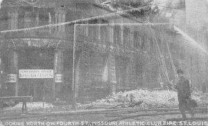 St Louis Missouri Atheltic Club Fire Disaster Vintage Postcard AA109413