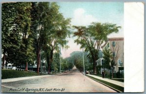 RICHFIELD SPRINGS NY EAST MAIN STREET UNDIVIDED ANTIQUE POSTCARD