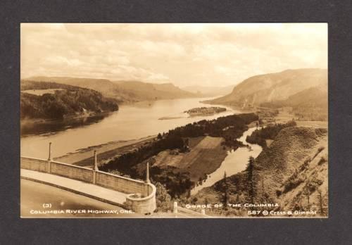 OR View Gorge CROWN POINT OREGON RPPC Real Photo PC Postcard