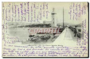 Old Postcard Marseille Lighthouse St. Mary