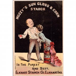 ELKHART STARCH Co - Elkhart, IN - Muzzy's Corn Starch - Victorian Trade Card