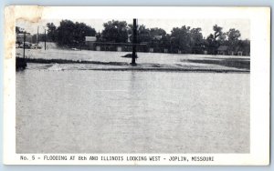 Joplin Missouri Postcard Flooding 8th Illinois Looking West 1940 Antique Vintage