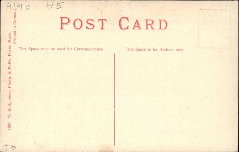 Barre MA New England Stage Coach c1910 Postcard