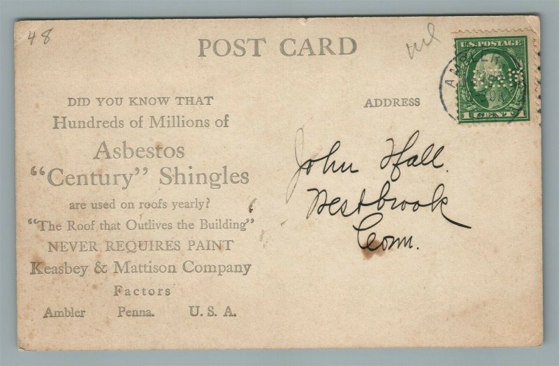 MONT ALTO PA ASBESTOS CENTURY SHINGLES ANTIQUE REAL PHOTO POSTCARD RPPC