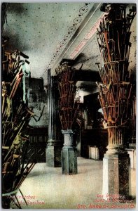 The Crutches Ste. Anne De Beaupre Canada Basilica Interior Postcard