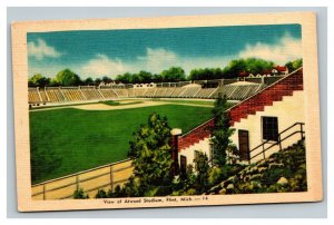 Vintage 1940's Postcard Atwood Stadium Kettering University Flint Michigan
