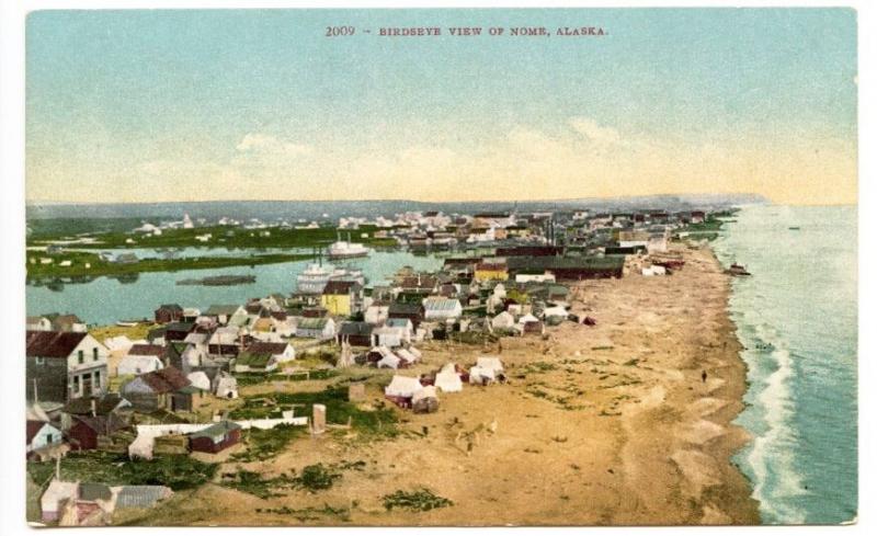 Birdseye View Nome Alaska AK Mitchell Postcard