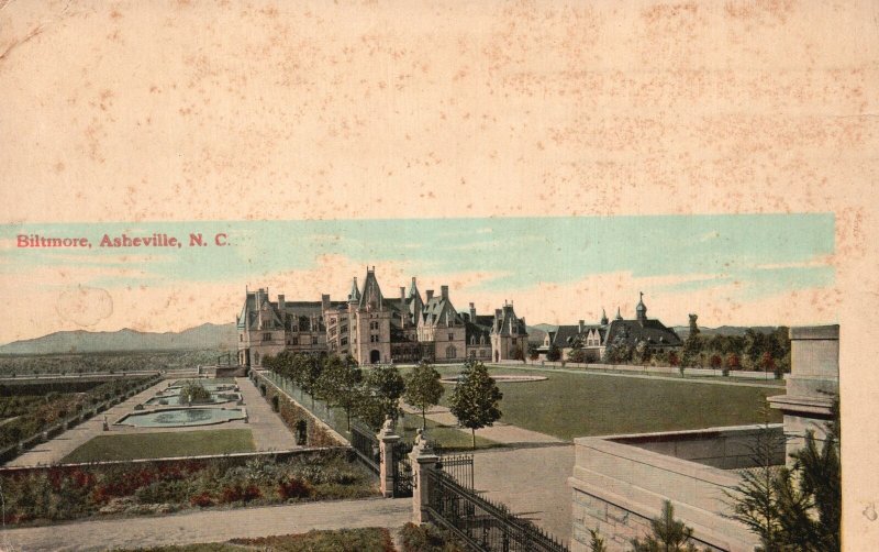 Vintage Postcard Biltmore Asheville North Carolina NC Hackney & Moale