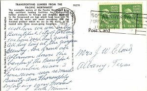 Transporting Lumber From Pacific Northwest Vintage Postcard Standard View Card 