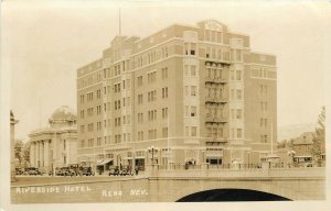 Postcard RPPC Reno Nevada Riverside Hotel occupational automobiles 24-7932