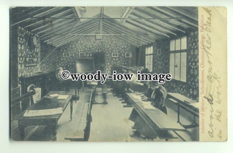 tp9787 - Sussex - At Work in Senior's Schoolroom, Clarence College - postcard