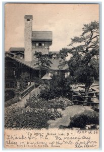 1906 The Office Land Scape Chimney Entrance Wood Bridge Mohonk Lake NY Postcard