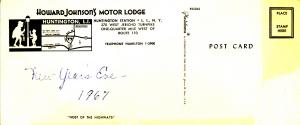 NY - Huntington Station, Long Island. Howard Johnson's Motor Lodge (3.5 X 8....