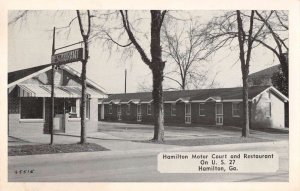 Hamilton Georgia Hamilton Motor Court and Restaurant Vintage Postcard AA33843