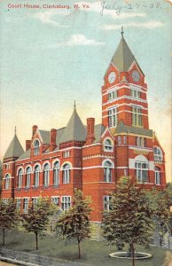 J20/ Clarksburg West Virginia Postcard c1910 Court House Building  114