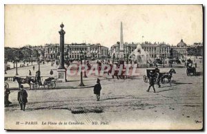 Old Postcard Paris's Place de la Concorde