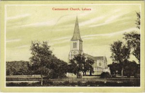 PC PAKISTAN, LAHORE, CANTONMENT CHURCH, Vintage Postcard (b27647)