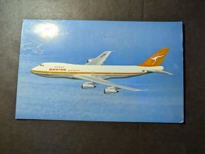 Mint Australia Aviation Postcard Qantas Airways Boeing 747B