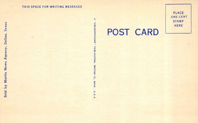 DALLAS, Texas TX   JEFFERSON HOTEL  Roadside   c1940's Linen Postcard